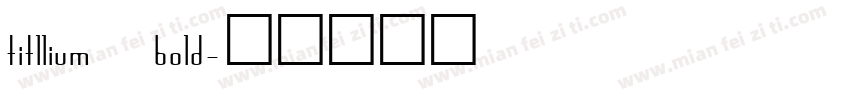 titllium bold字体转换
